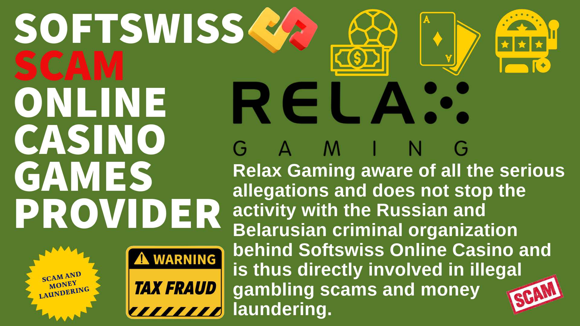 Relax Gaming - softswiss scam - Casino by Softswiss